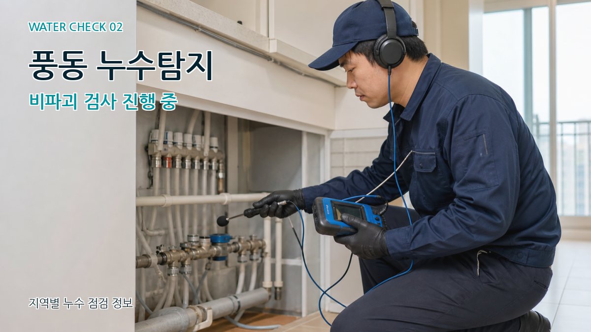 풍동 화장실누수 누수탐지 이미지
