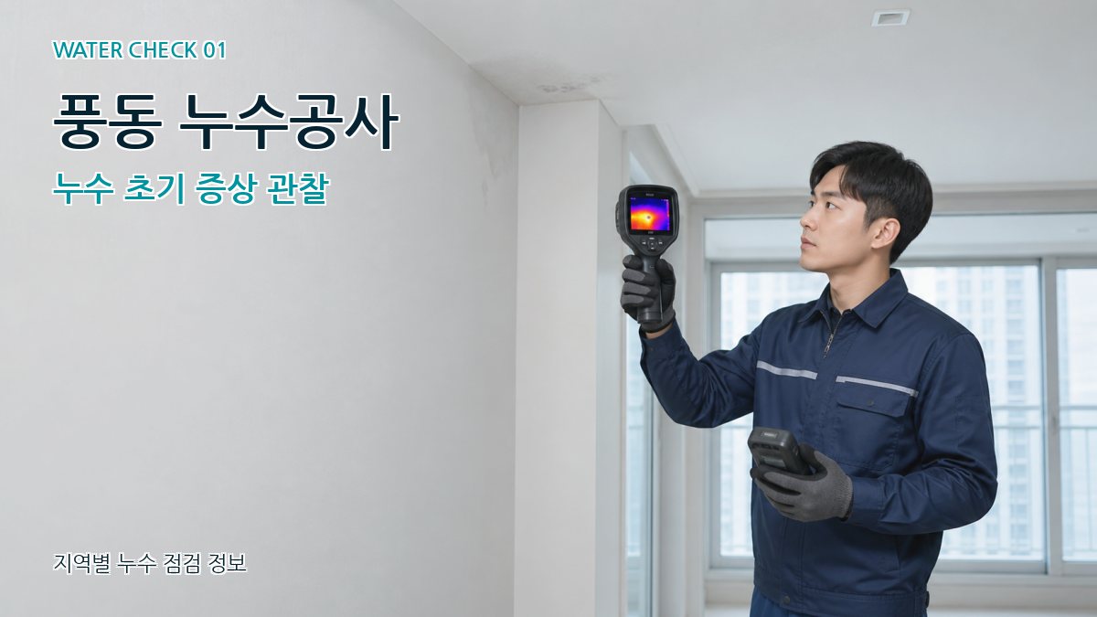 풍동 아파트누수 누수탐지 이미지