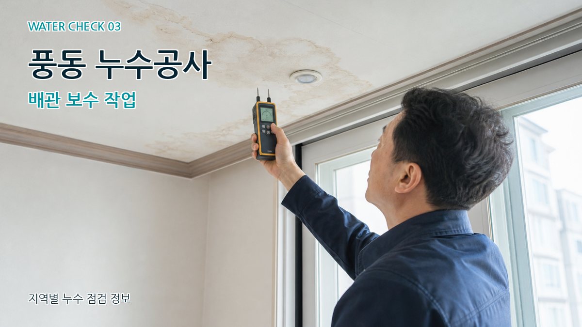 풍동 천장누수 누수탐지 이미지