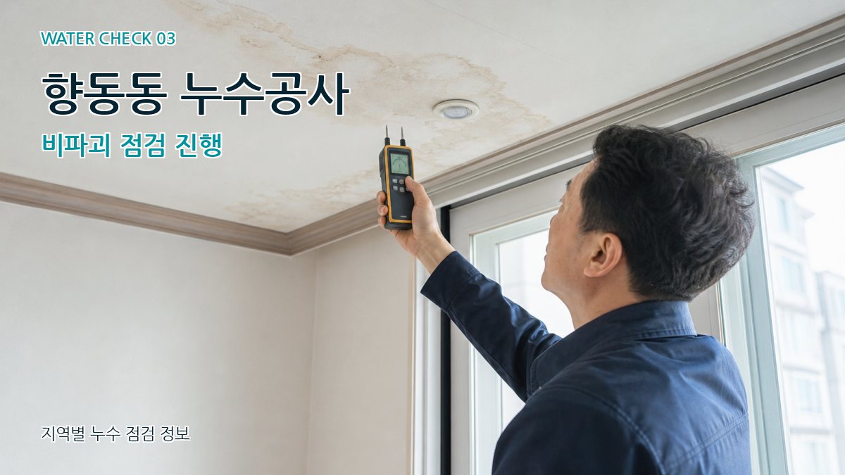 향동동 천장누수 누수탐지 이미지