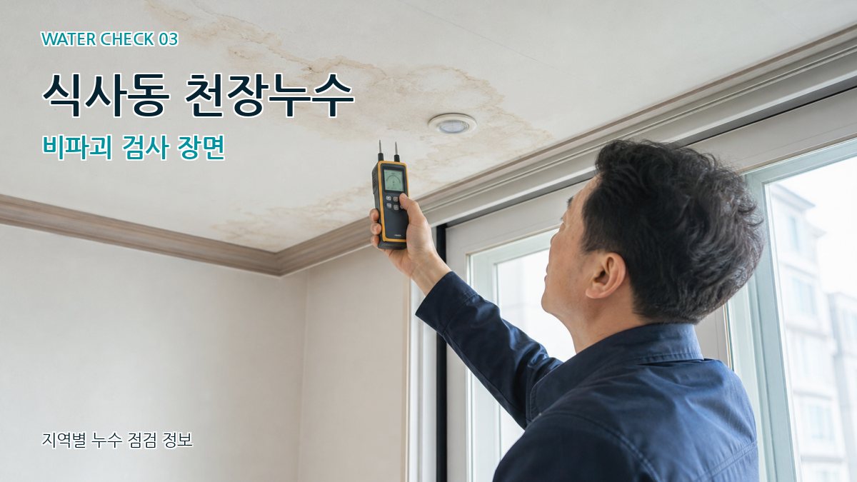 식사동 천장누수 누수탐지 이미지