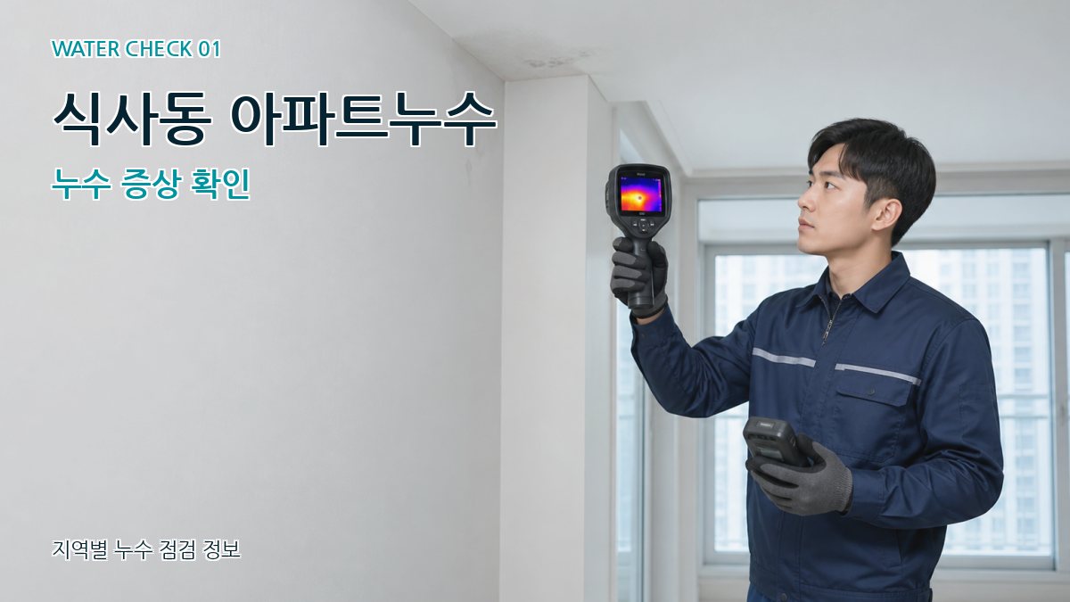 식사동 아파트누수 누수탐지 이미지