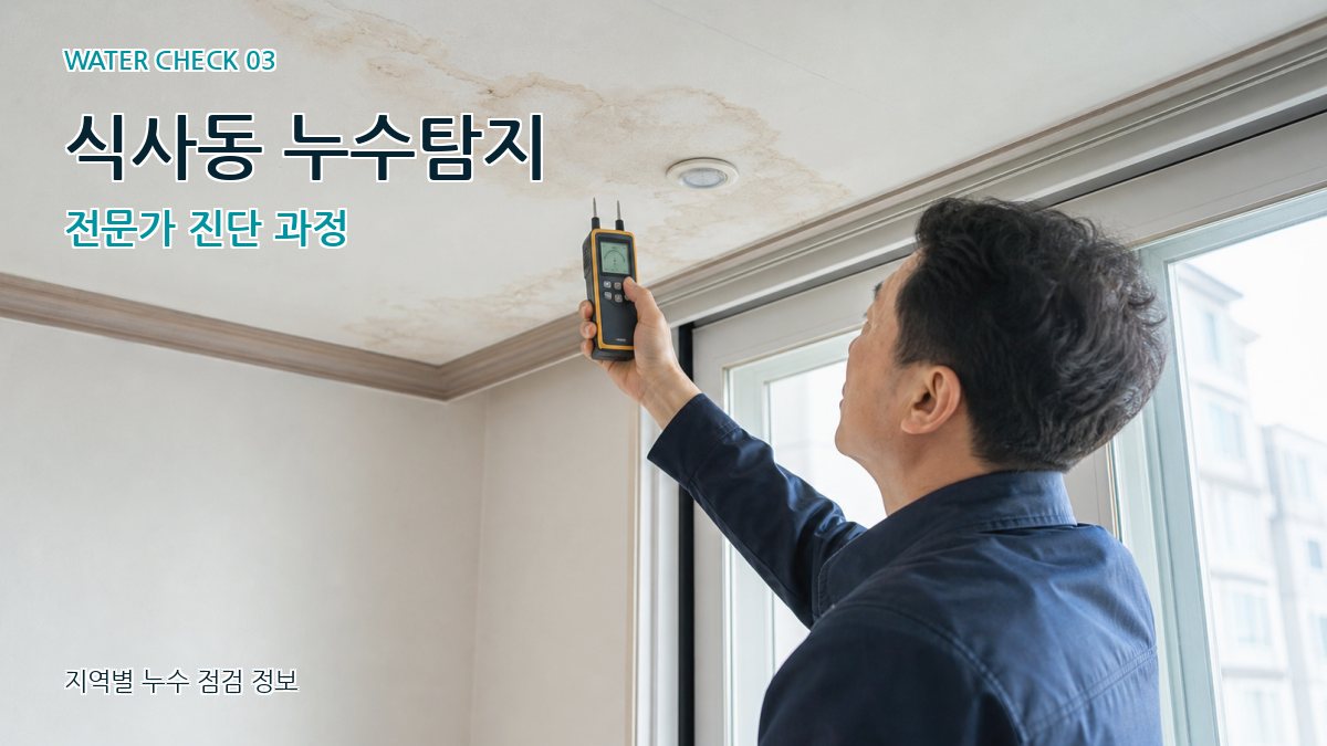 식사동 천장누수 누수탐지 이미지