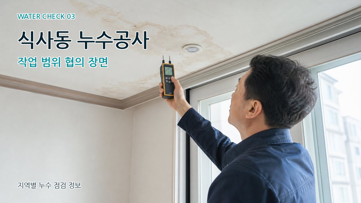 식사동 천장누수 누수탐지 이미지