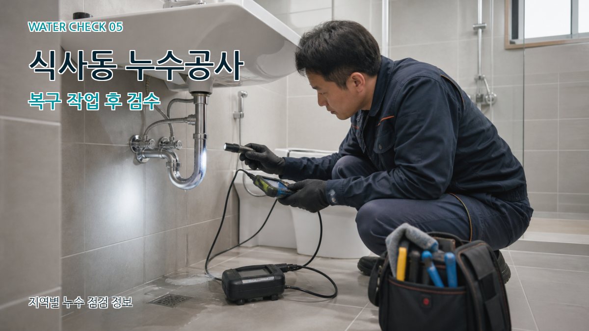 식사동 누수공사 누수탐지 이미지