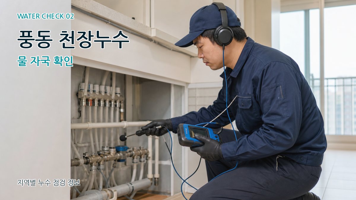 풍동 화장실누수 누수탐지 이미지