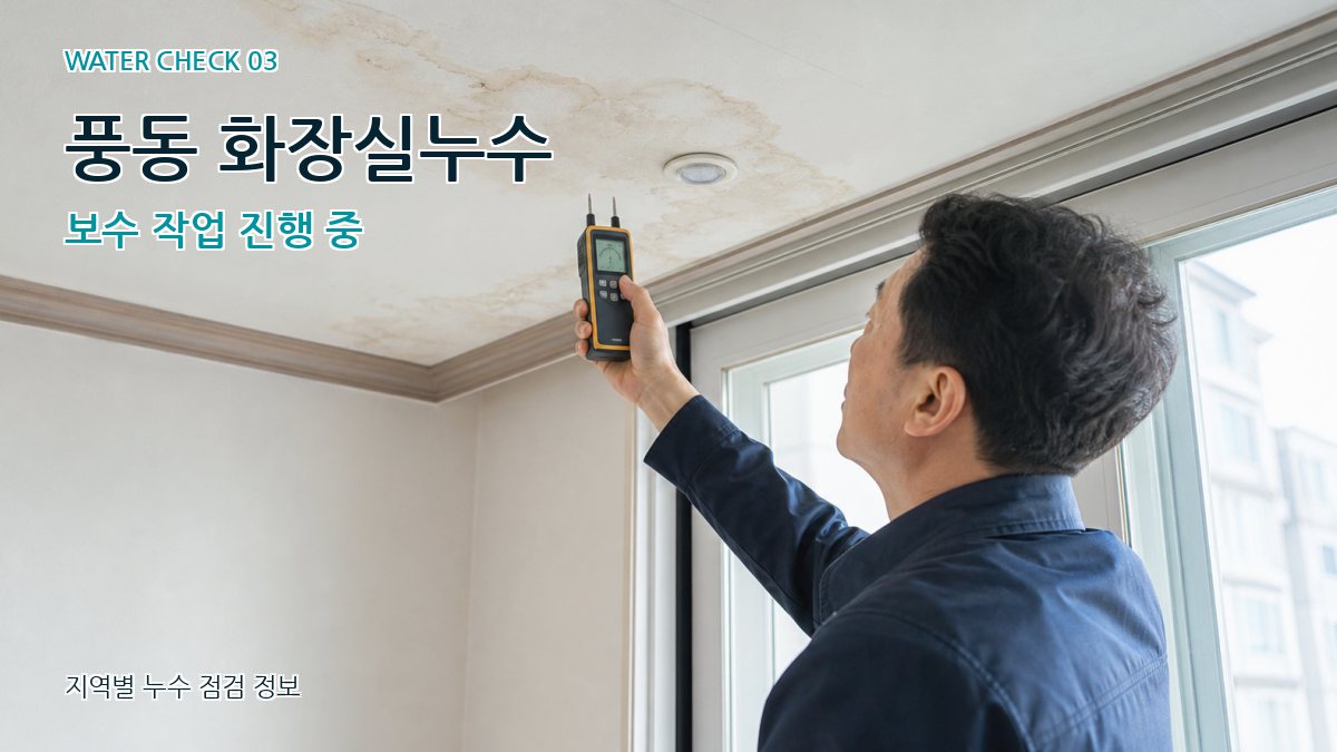 풍동 천장누수 누수탐지 이미지